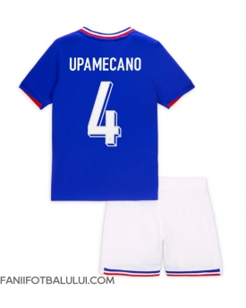 Franța Dayot Upamecano #4 Echipament de Fotbal Replică European 2024 Copii Acasa (+ Șorturi)